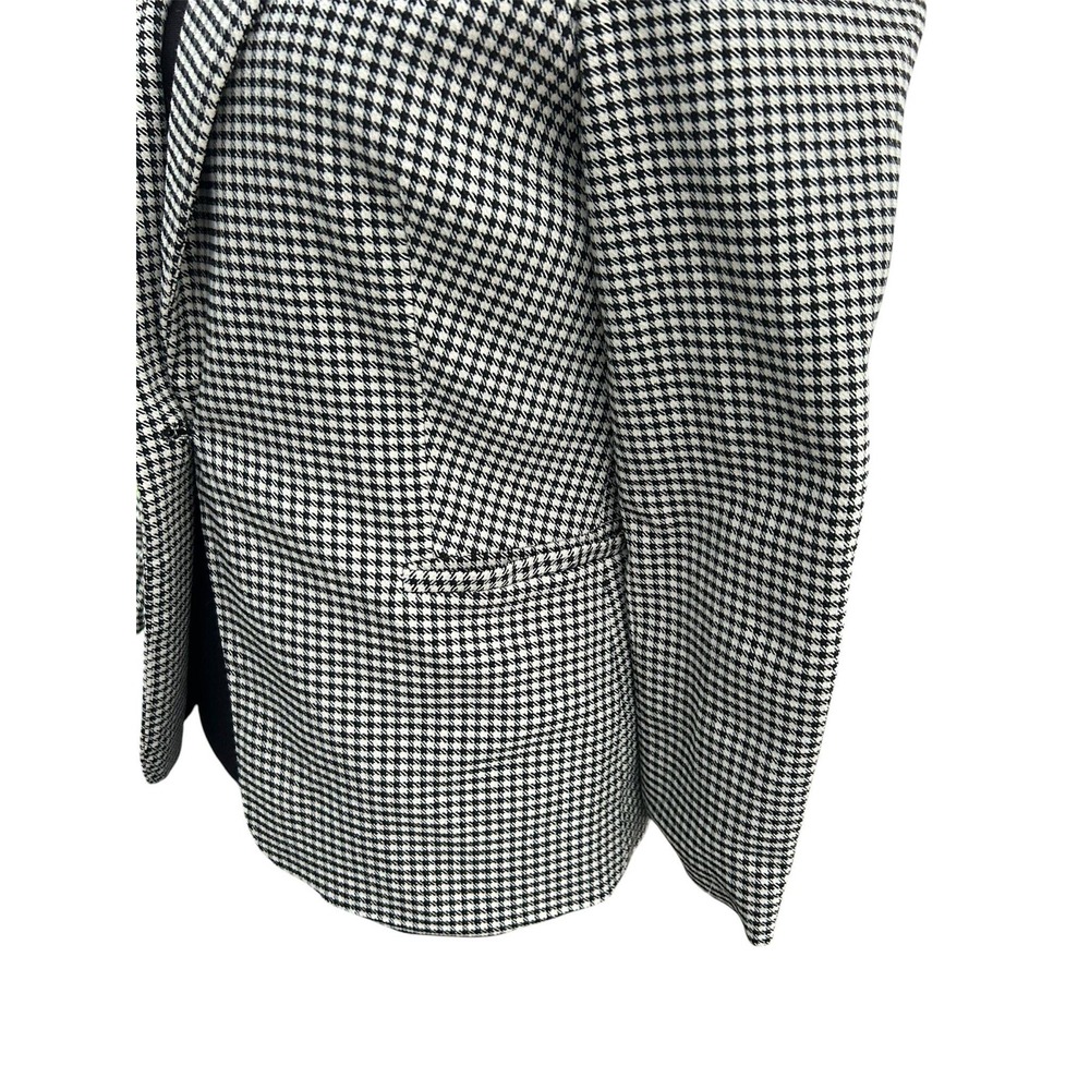 Rachel Zoe Womens XS Houndstooth Blazer Black White Single Button CHU33453D - Picture 6 of 11